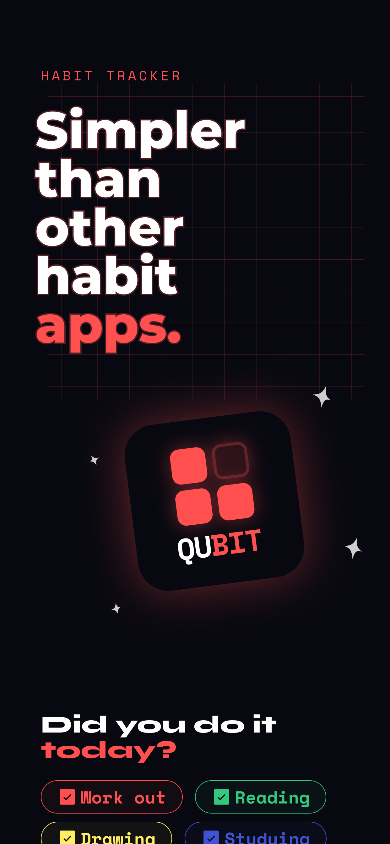 Daily habit tracking view